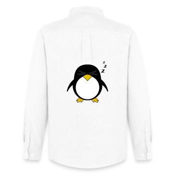 cute penguin penguins penguin chick bird kindergarten - Men's Oxford Shirt by Stanley/Stella - white - Back - AI Model Male 185 dark (185cm)