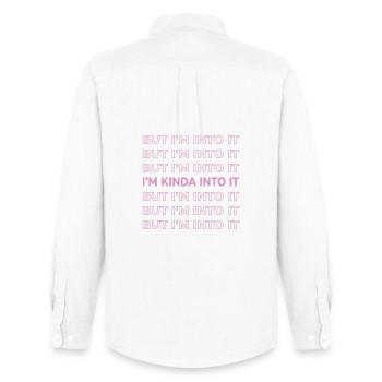H Styles Kiwi Lyrics But I’m Into It (rose) - Chemise Oxford homme Stanley/Stella - blanc - Dos - AI Model Male 185 dark (185cm)