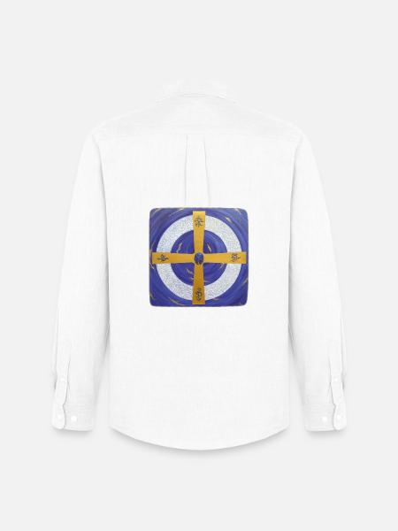 Archangel Michael Crystal Star Gate - Men's Oxford Shirt by Stanley/Stella - white