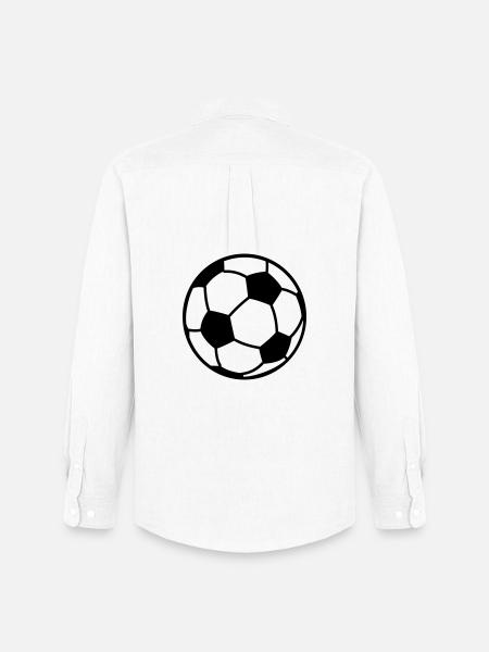 Fodbold logo bold til foreningslogo på tøj - Oxfordskjorte herre Stanley/Stella - hvid