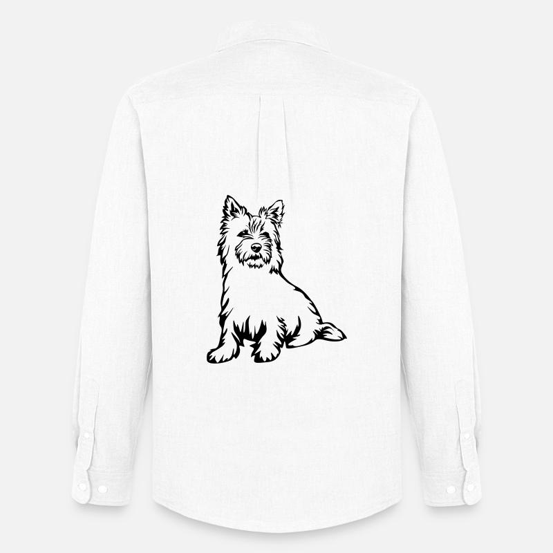 Cairn Terrier - Männer Oxford Hemd von Stanley/Stella - Weiß