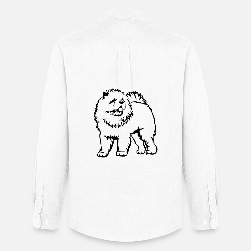 Chow Chow - Männer Oxford Hemd von Stanley/Stella - Weiß