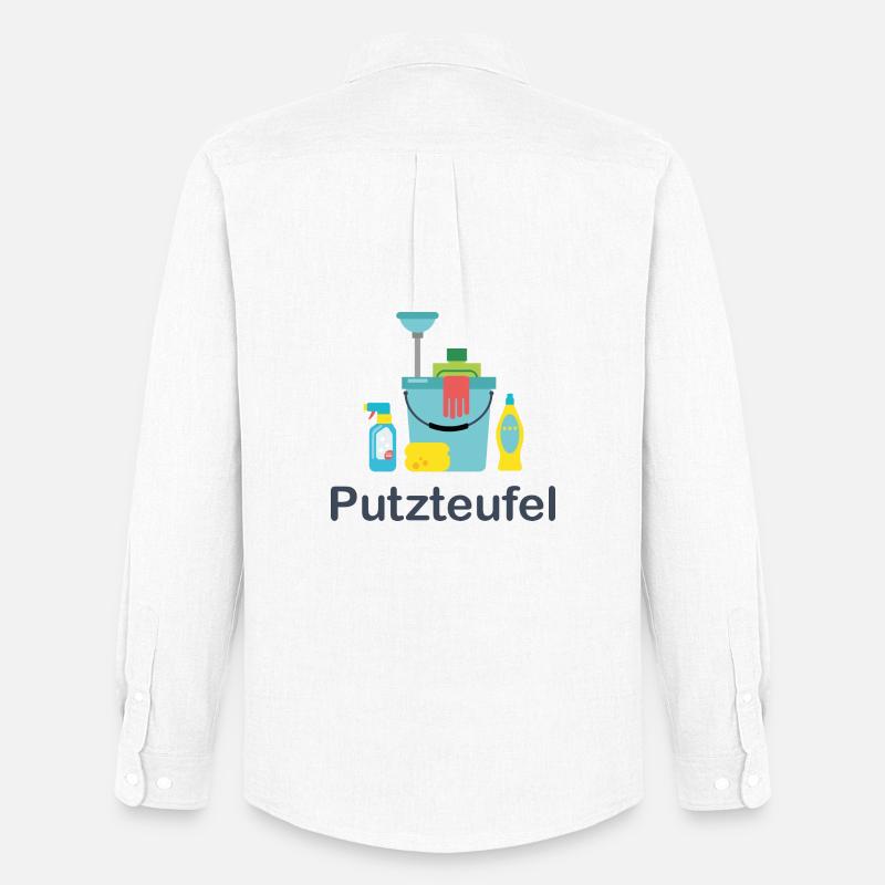 Putzteufel - Männer Oxford Hemd von Stanley/Stella - Weiß