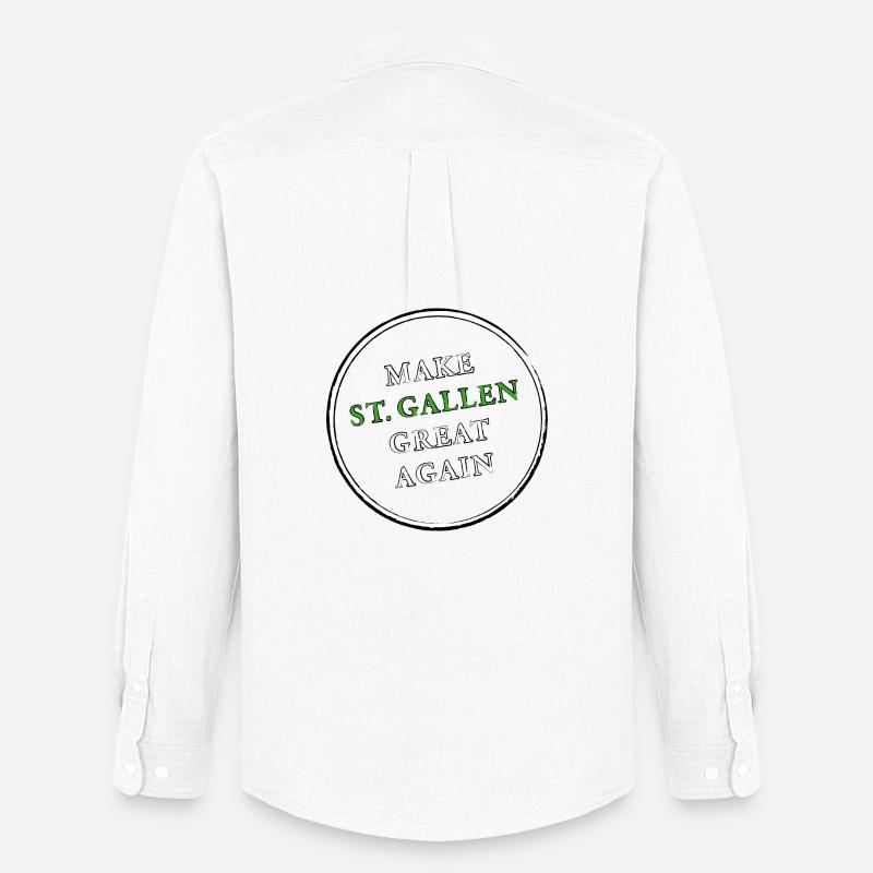 make ST GALLEN great again - Männer Oxford Hemd von Stanley/Stella - Weiß