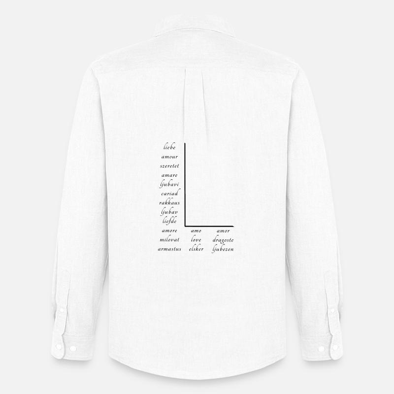 Love on many different languages - Men's Oxford Shirt by Stanley/Stella - white
