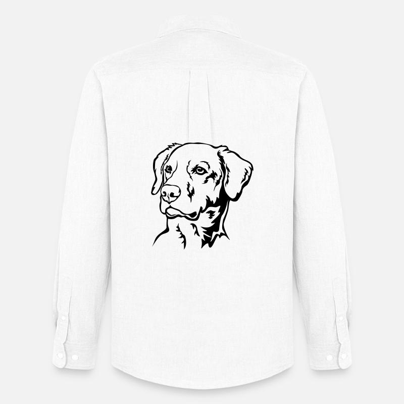 Labrador Kopf - Männer Oxford Hemd von Stanley/Stella - Weiß
