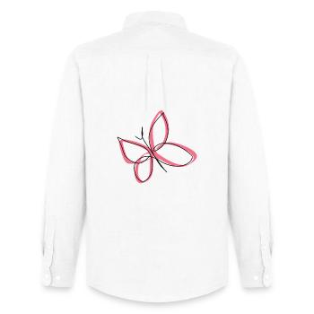 Butterfly - Men's Oxford Shirt by Stanley/Stella - white - Back - AI Model Male 185 dark (185cm)