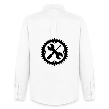 Bike readyshap set logo - Men's Oxford Shirt by Stanley/Stella - white - Back - AI Model Male 185 dark (185cm)