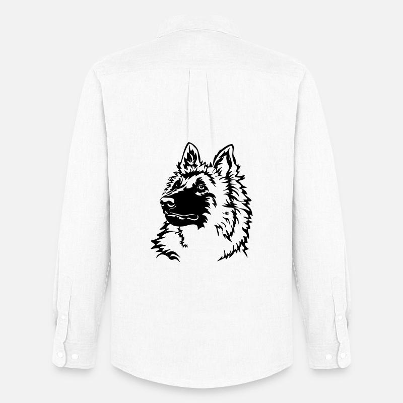 Tervuren Kopf - Männer Oxford Hemd von Stanley/Stella - Weiß