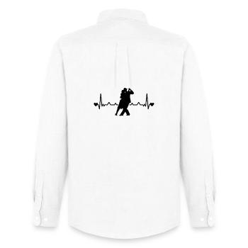 Tango Argentino Heartbeat Tango Dancer Dance Pair - Men's Oxford Shirt by Stanley/Stella - white - Back - AI Model Male 185 dark (185cm)