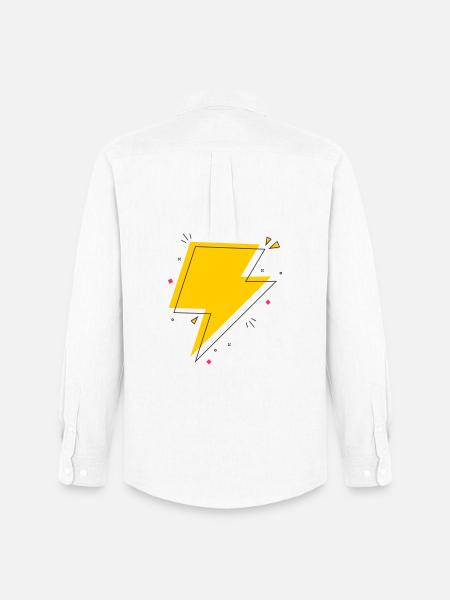 Dynamic Ray in Yellow and Black - Men's Oxford Shirt by Stanley/Stella - white