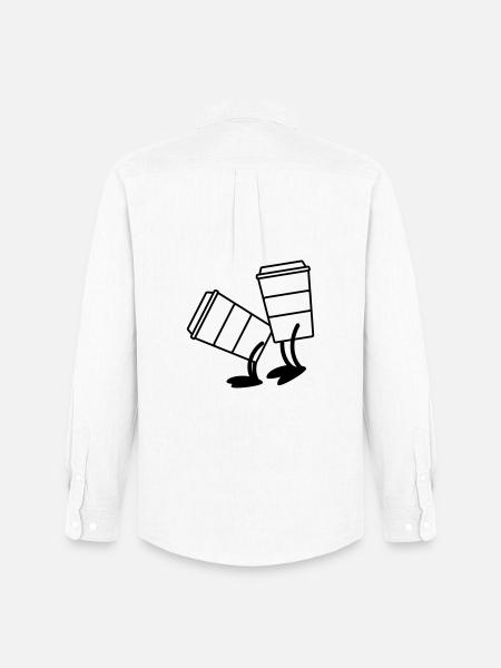 Coffee to go doggy style - Men's Oxford Shirt by Stanley/Stella - white