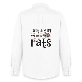Rat Rats - Chemise Oxford homme Stanley/Stella - blanc - Dos - AI Model Male 185 dark (185cm)