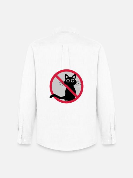 Signe interdit de chat - Chemise Oxford homme Stanley/Stella - blanc