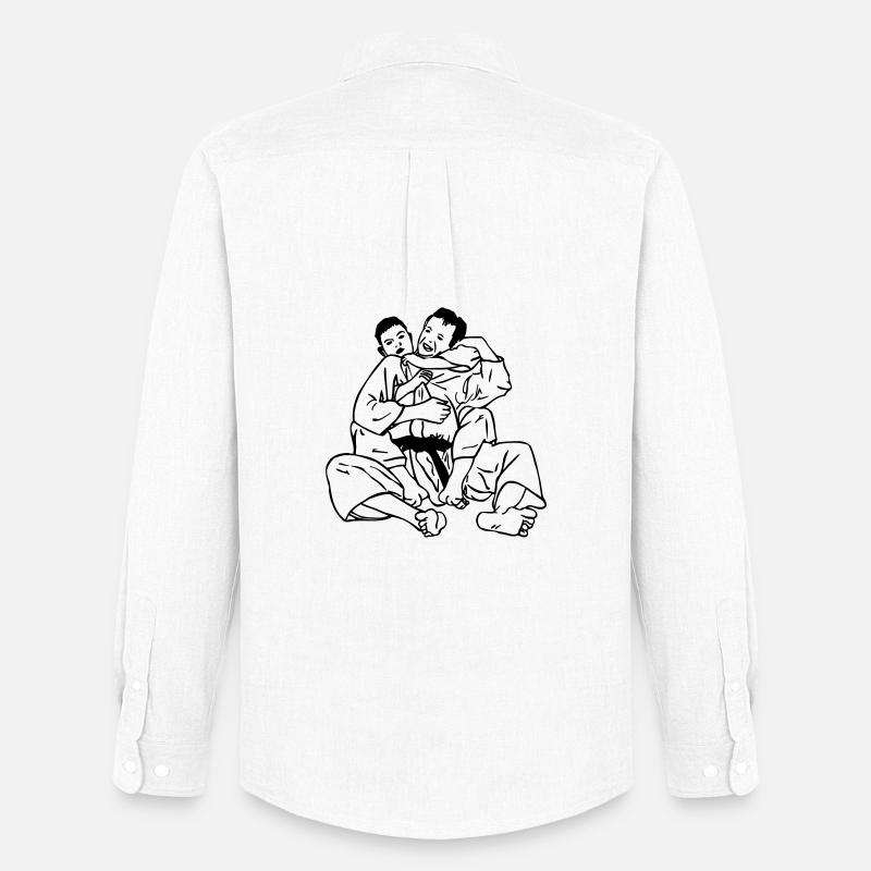 Jiujitsu Halsklemme - Männer Oxford Hemd von Stanley/Stella - Weiß