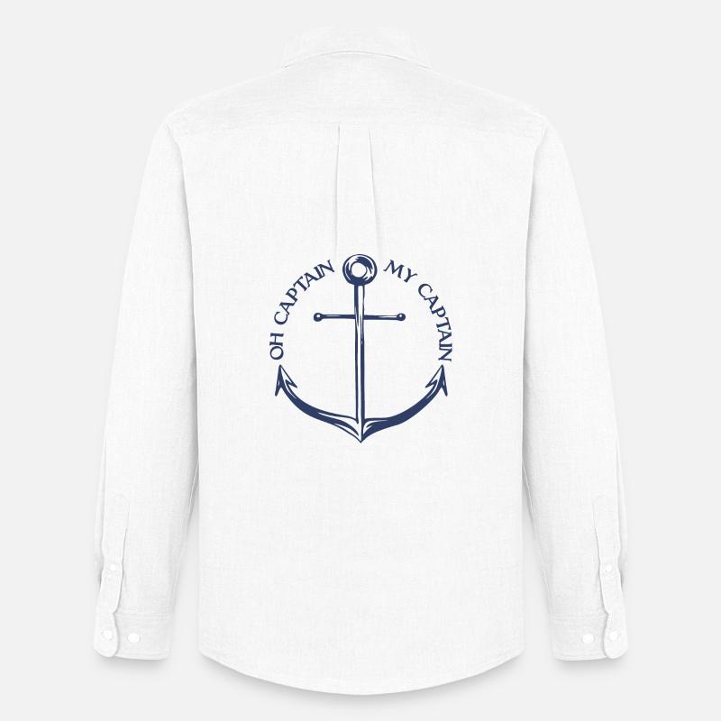 Oh Capitano Mio Capitano - Stanley/Stella Camicia Oxford uomo - bianco