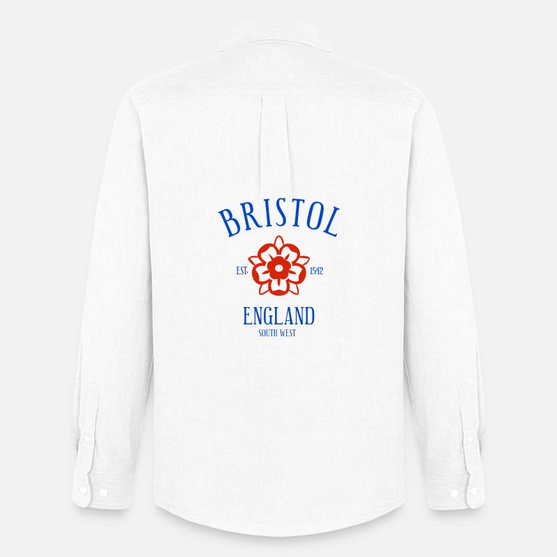 BRISTOL England - Männer Oxford Hemd von Stanley/Stella - Weiß