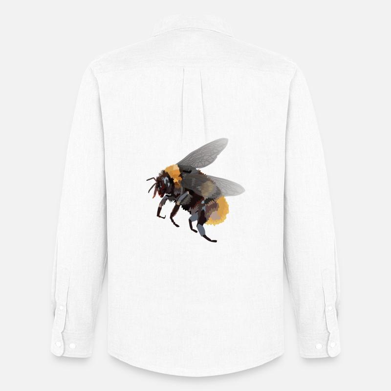 Heike, die Hummel - Männer Oxford Hemd von Stanley/Stella - Weiß