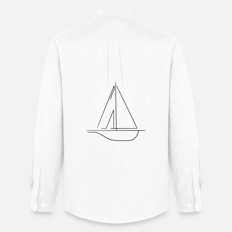 Segelschiff - Männer Oxford Hemd von Stanley/Stella - Weiß