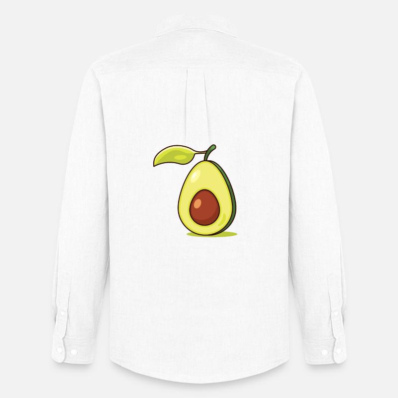Avocado - Männer Oxford Hemd von Stanley/Stella - Weiß