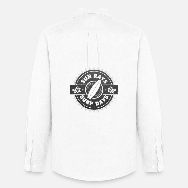 Surfen Retro Surfer Grafikdesign - Männer Oxford Hemd von Stanley/Stella - Weiß