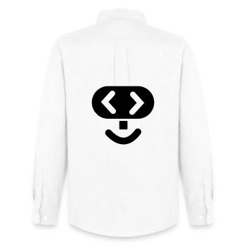 Hacker-Logo 2 - Männer Oxford Hemd von Stanley/Stella - Weiß - Hinten - AI Model Male 185 dark (185cm)