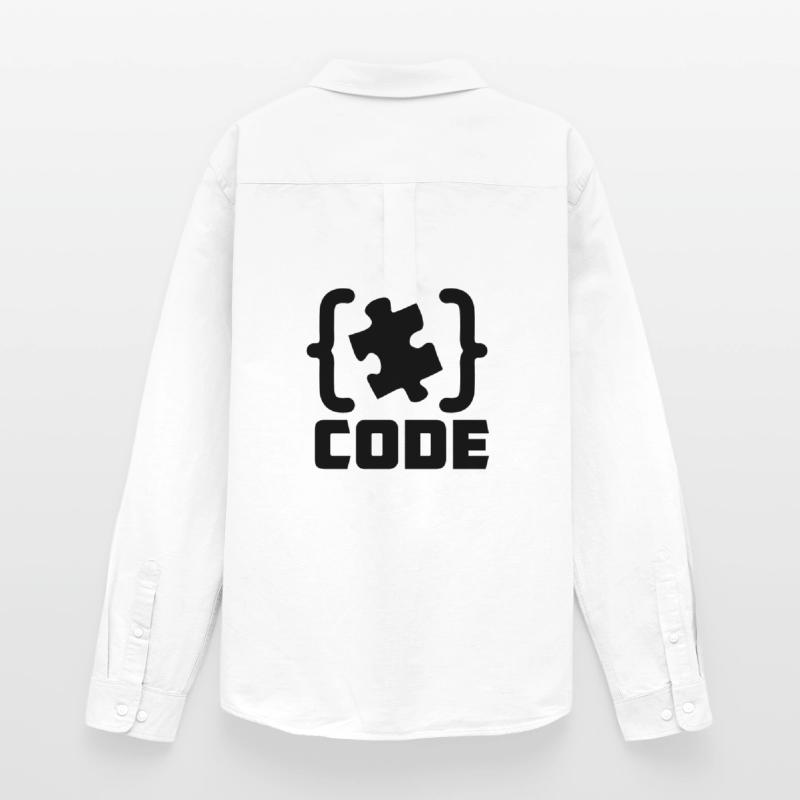 programmer Code puzzle piece solving Men's Oxford Shirt by Stanley/Stella