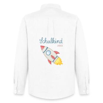 Schoolchild 2022 Rocket - Men's Oxford Shirt by Stanley/Stella - white - Back - AI Model Male 185 dark (185cm)