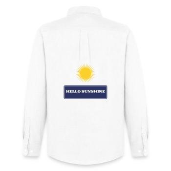 Hello sunshine - Men's Oxford Shirt by Stanley/Stella - white - Back - AI Model Male 185 dark (185cm)