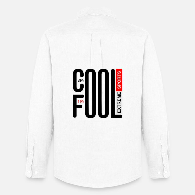 COOL FOOL EXTREME SCHWARZE LINIE - Männer Oxford Hemd von Stanley/Stella - Weiß