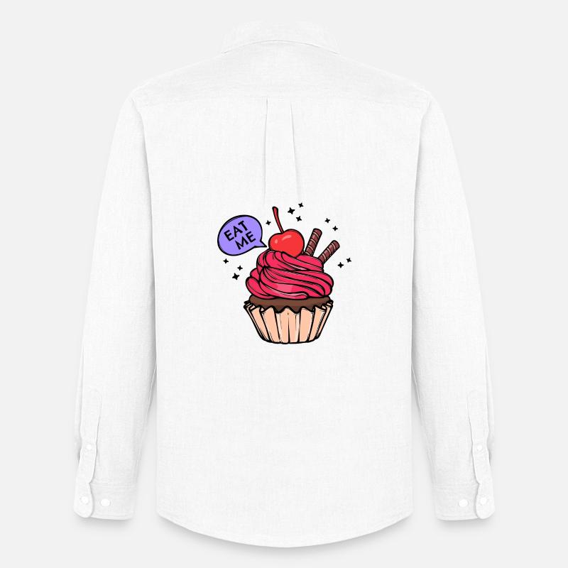 Cupcake Statement Nachspeise Backen Süßigkeiten - Männer Oxford Hemd von Stanley/Stella - Weiß