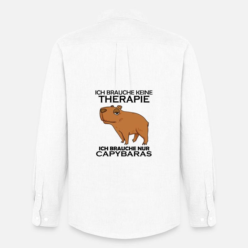 Capybara Wasserschwein Spruch Geschenk - Männer Oxford Hemd von Stanley/Stella - Weiß