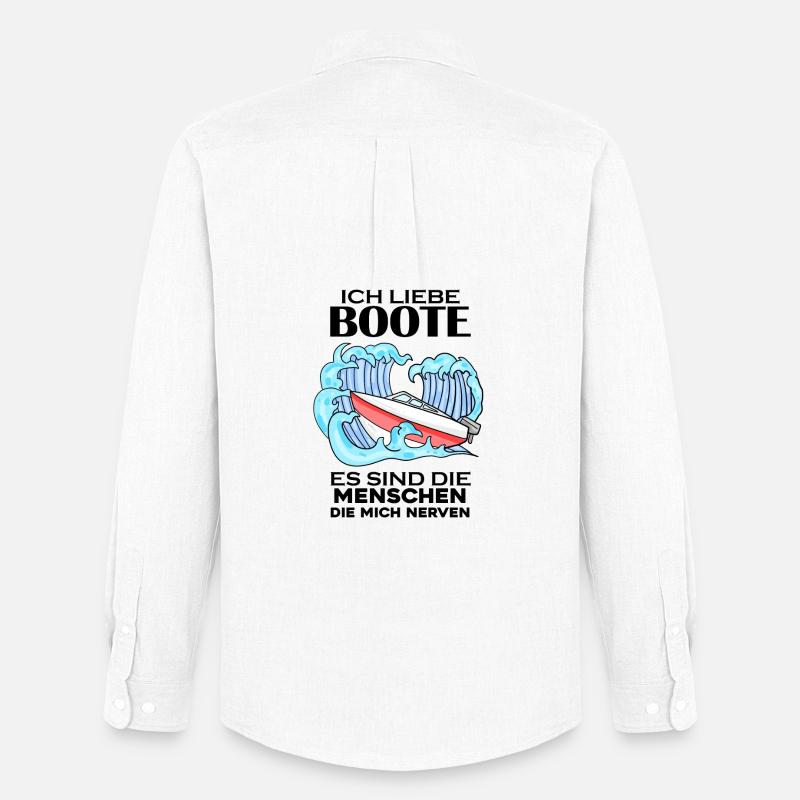 Motorboot Kapitän Bootsführerschein - Männer Oxford Hemd von Stanley/Stella - Weiß