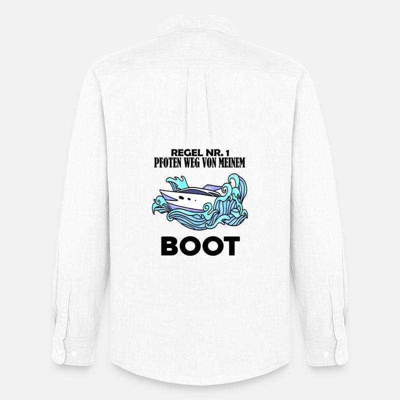 Motorboot Kapitän Boot Boote Seefahrt - Männer Oxford Hemd von Stanley/Stella - Weiß
