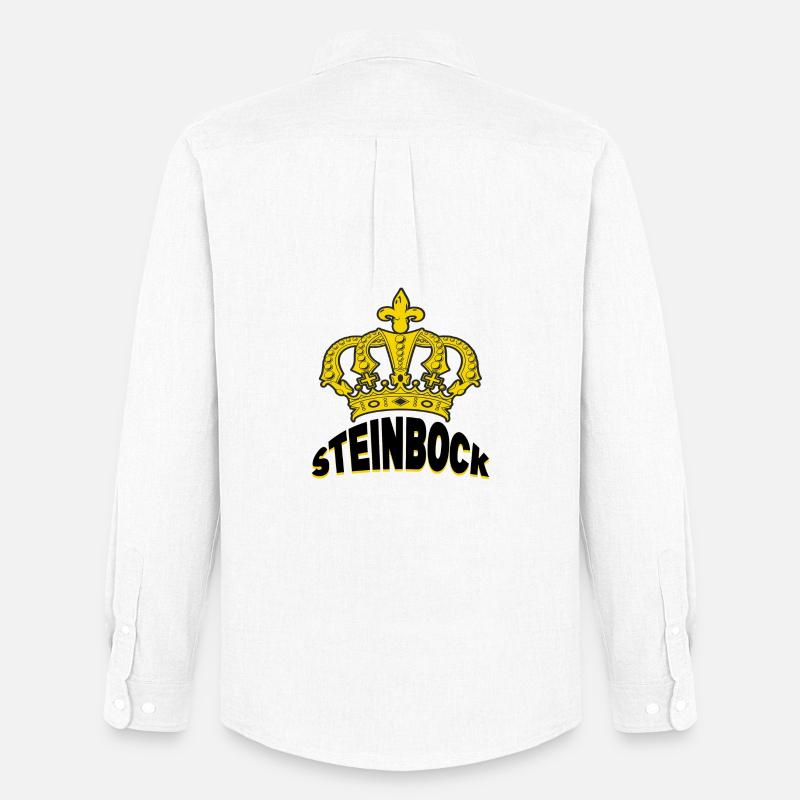 Steinbock Horoskop Spruch Sternzeichen Aberglaube - Männer Oxford Hemd von Stanley/Stella - Weiß