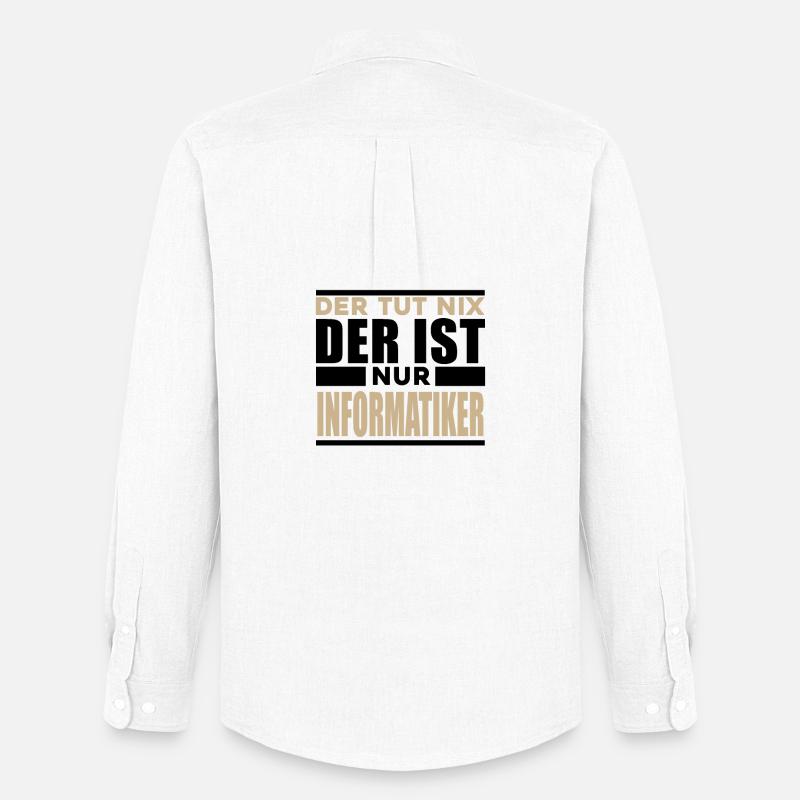 Informatiker Spruch - Männer Oxford Hemd von Stanley/Stella - Weiß