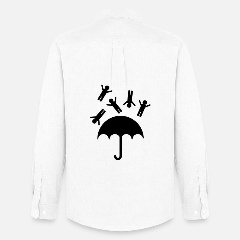 Regende Männer - Männer Oxford Hemd von Stanley/Stella - Weiß