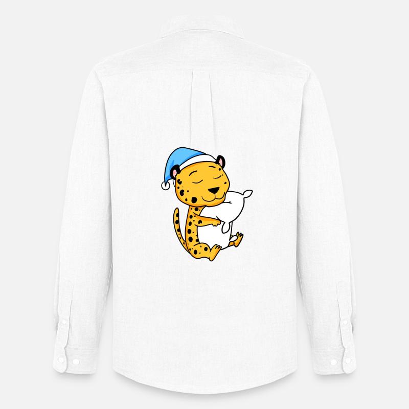 Gepard - Männer Oxford Hemd von Stanley/Stella - Weiß