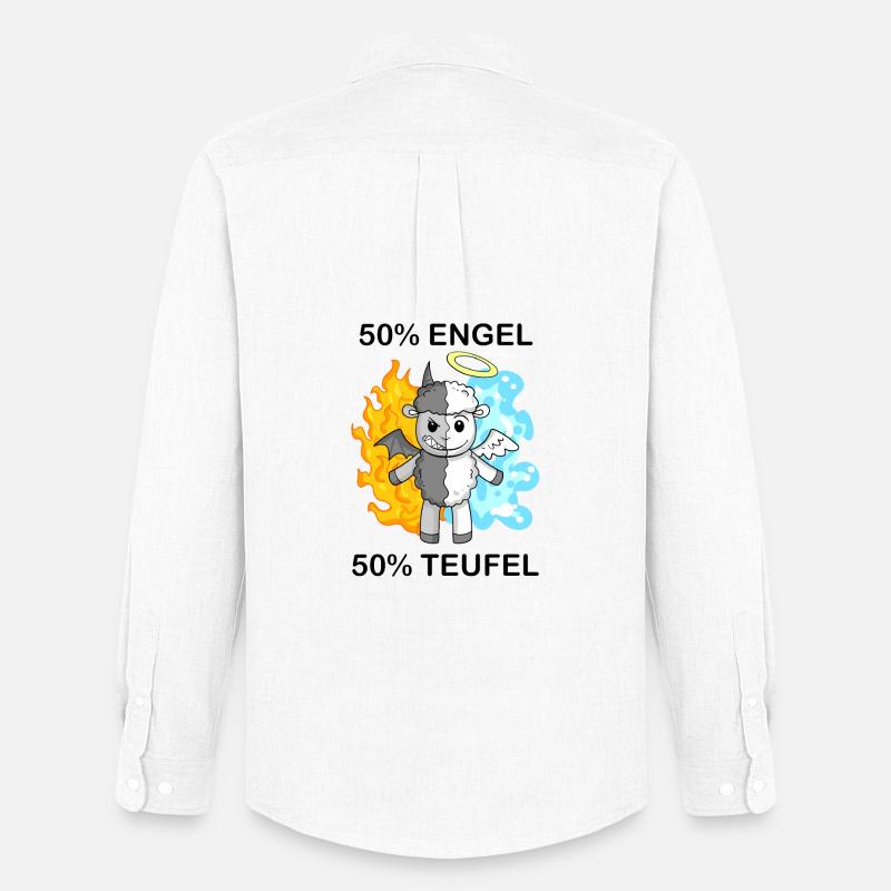Schaf - Engel und Teufel - Männer Oxford Hemd von Stanley/Stella - Weiß