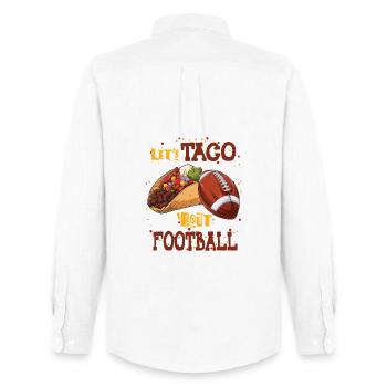 Taco Bout Football Match Day - Men's Oxford Shirt by Stanley/Stella - white - Back - AI Model Male 185 dark (185cm)