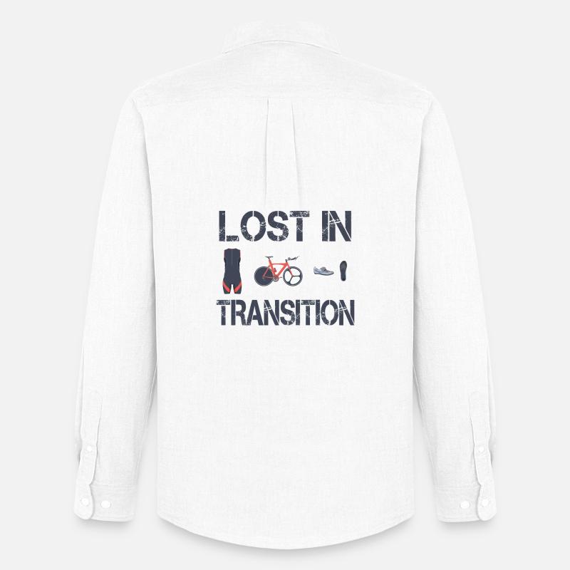 Lost In Transition Triathlet Triathlon - Männer Oxford Hemd von Stanley/Stella - Weiß