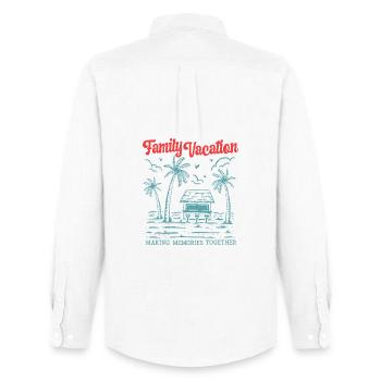 Family Vacation Making Memories Together - Männer Oxford Hemd von Stanley/Stella - Weiß - Hinten - AI Model Male 185 dark (185cm)