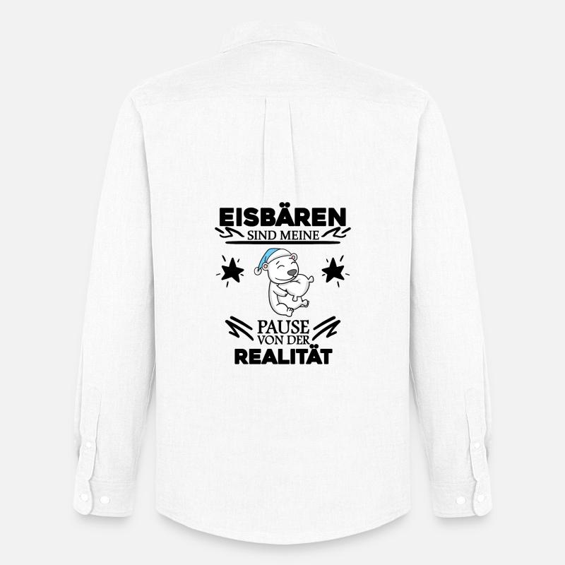 Eisbär - Männer Oxford Hemd von Stanley/Stella - Weiß