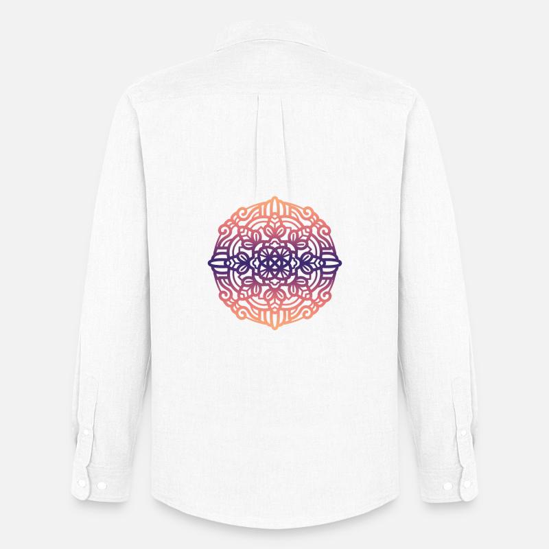Mandala - Männer Oxford Hemd von Stanley/Stella - Weiß