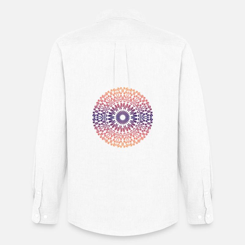 Mandala - Männer Oxford Hemd von Stanley/Stella - Weiß