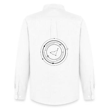 Night Spark Starburst Emblem - Men's Oxford Shirt by Stanley/Stella - white - Back - AI Model Male 185 dark (185cm)