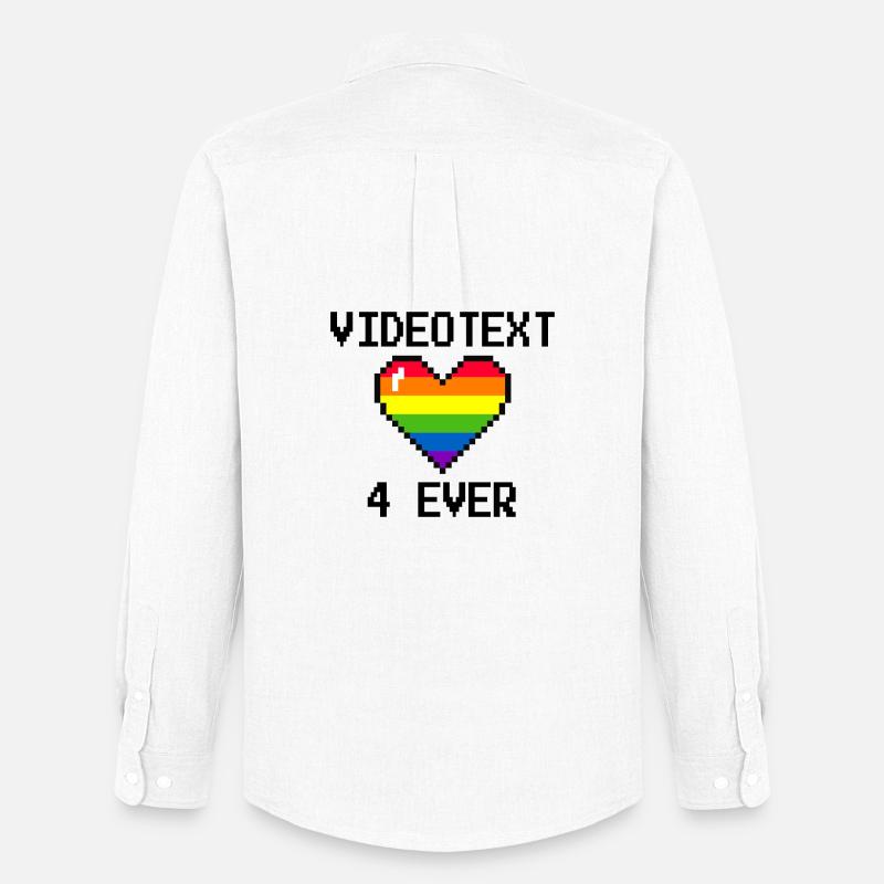 Videotext for ever - Männer Oxford Hemd von Stanley/Stella - Weiß