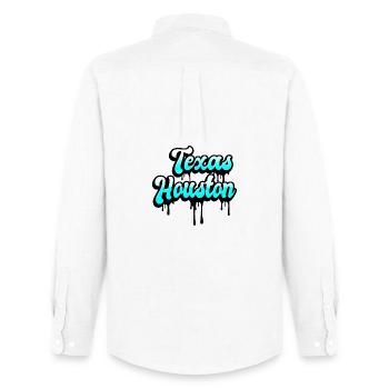 Design Texas Houston - Chemise Oxford homme Stanley/Stella - blanc - Dos - AI Model Male 185 dark (185cm)