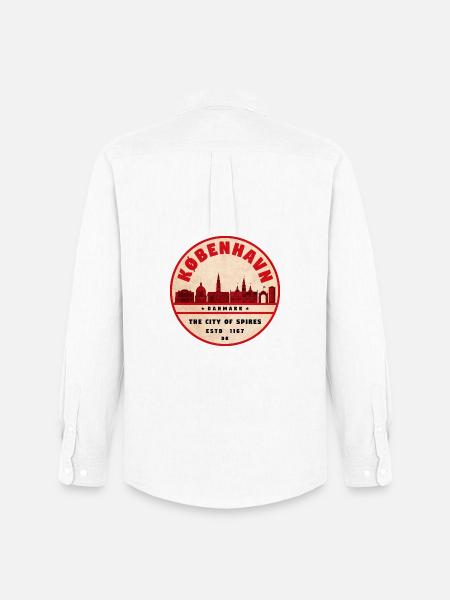 København Retro City Silhouette - Men's Oxford Shirt by Stanley/Stella - white