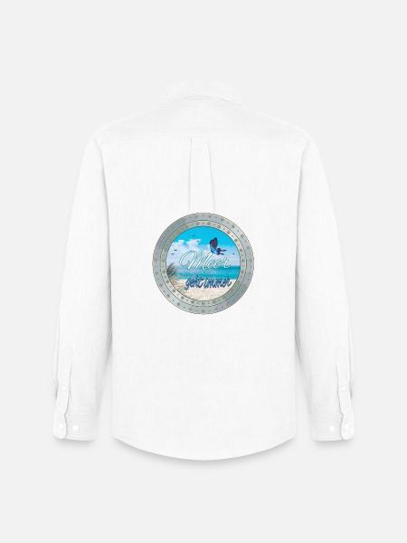 Meer geht immer – Strandlook - Männer Oxford Hemd von Stanley/Stella - Weiß